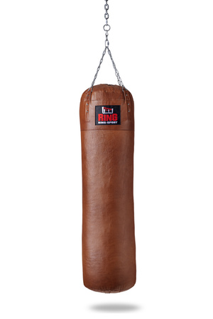 Worek bokserski Premium ze skóry naturalnej 130 x 35 cm pusty brązowy